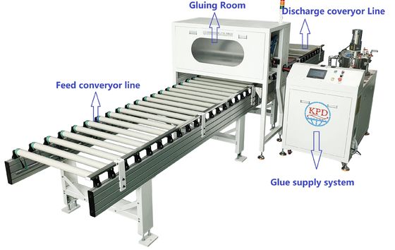 Eps-paneellijn Honeycomb-paneelproductie met automatische lijmmachine