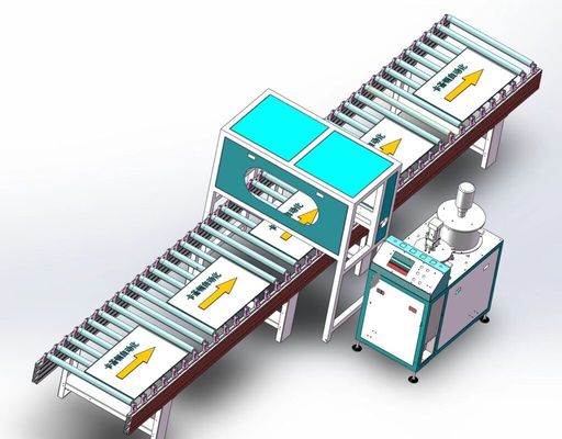 Tweecomponente kleefmachine voor aluminium en thermoplastische honingraat