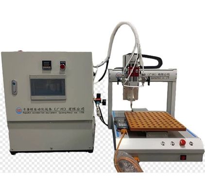 Volledig automatische lijmvulmachine met metermixpomp voor het dispenseren van epoxy op de bank